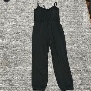 Vuori Black Jumpsuit Sleek Spaghetti Straps Relaxed Fit
